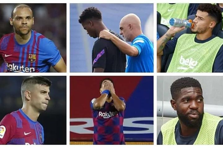 Barca: 16 ca chấn thương nghiêm trọng, nghỉ thi đấu 1.806 ngày