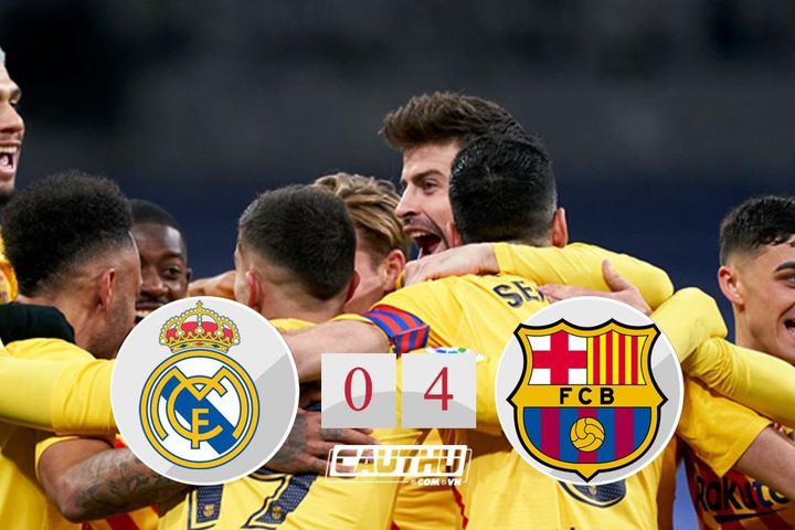 Aubameyang rực sáng, Barca phá nát Bernabeu ở trận El Clasico thứ 249