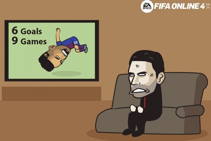 Biếm họa 24h: Aubameyang tỏa sáng, HLV Mikel Arteta tiếc đứt ruột