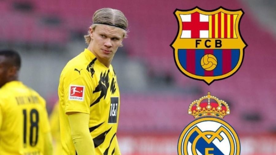 Haaland 'bắt cá hai tay' với cả Barca lẫn Real Madrid