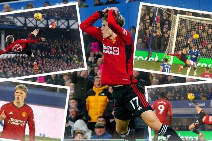 Garnacho tái hiện siêu phẩm kinh điển của Rooney, Man.United đại thắng tại Everton