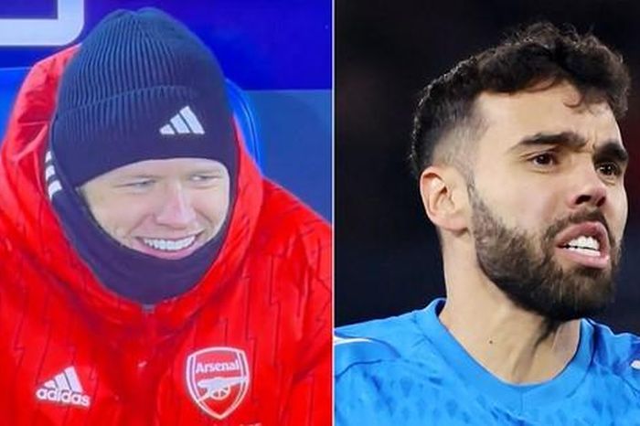 Thủ môn Ramsdale cười tươi khi đồng đội mắc lỗi khiến Arsenal thủng lưới