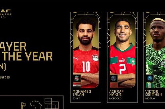 Salah, Hakimi và Osimhen tranh giành giải Cầu thủ xuất sắc nhất châu Phi 2023