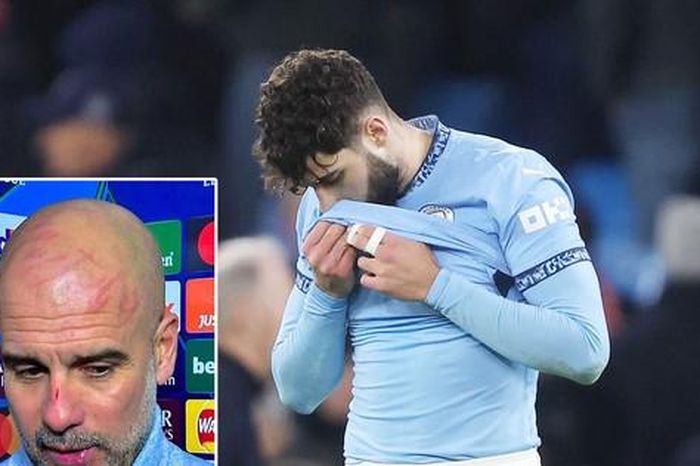 Pep Guardiola tự cào xước mặt sau trận hòa như thua tại Cúp C1 châu Âu