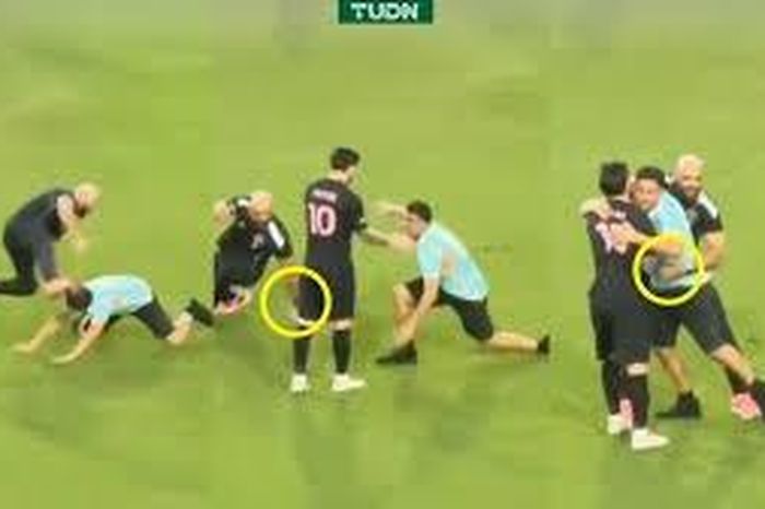 Khoảnh khắc CĐV 'hạ gục' vệ sĩ của Messi