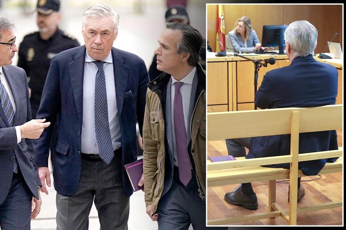 Hình ảnh HLV Ancelotti hầu tòa