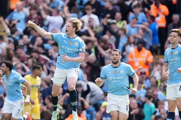 Chùm ảnh: Man City thắng ngược kịch tính trước Crystal Palace