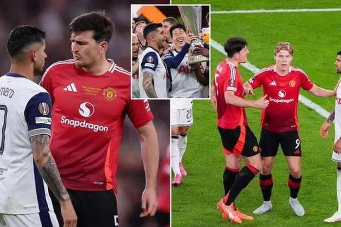 Harry Maguire công kích Cristian Romero