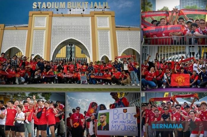 Chùm ảnh fan 'Quỷ đỏ' tại Bukit Jalil xem trận ASEAN- All Stars-MU