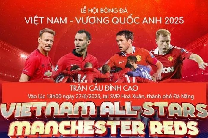 Huyền thoại Man United so tài cùng tuyển Ngôi sao Việt Nam