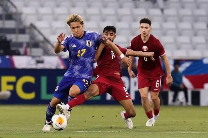 Tứ kết U23 châu Á 2024: U23 Nhật Bản thắng 4-2 trước 10 người U23 Qatar ở hiệp phụ