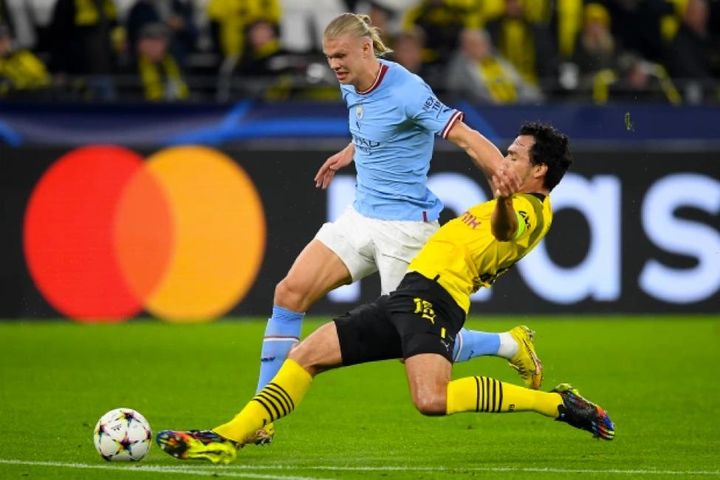 Hòa Dortmund, Haaland và Man City nhận loạt 'dấu mốc buồn' tại Champions League