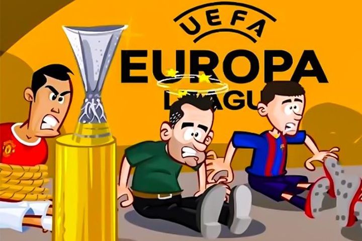 Hoạt họa Barca và Ronaldo cùng góp mặt ở Europa League