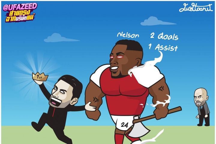 Biếm họa 24h: 'Chiến thần' Nelson giúp Arsenal vững ngôi đầu Ngoại hạng Anh