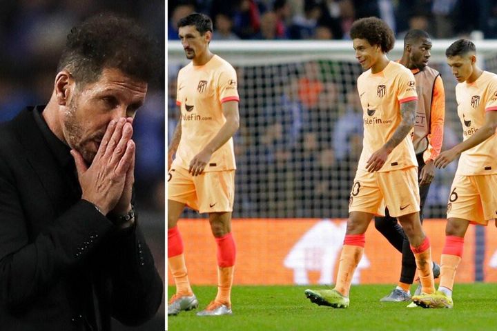 Atletico Madrid xếp bét bảng C1, Simeone bị gọi sa thải