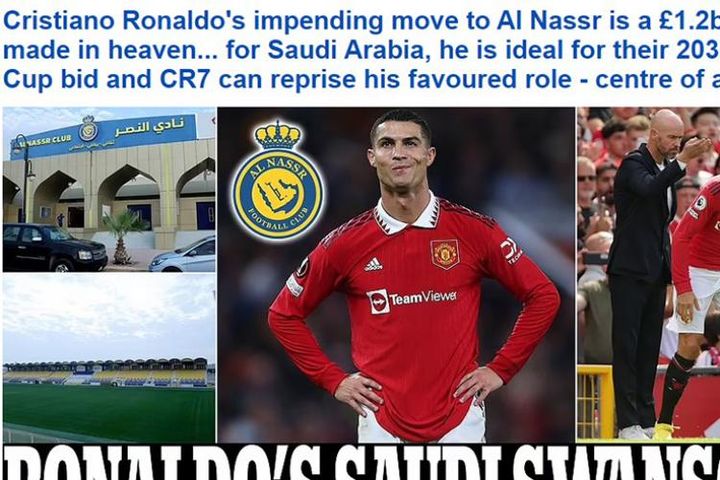 Ronaldo sang Ả Rập nhận lương 1,2 tỷ bảng: Báo Anh ví như 'con tốt'