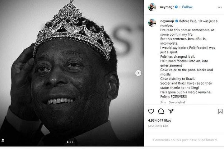 Messi, Ronaldo, Neymar, Mbappe và các ngôi sao thể thao tưởng nhớ 'Vua bóng đá' Pele