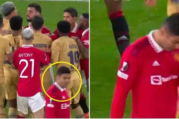MU và Barca xô xát, hình ảnh của Casemiro gây chú ý