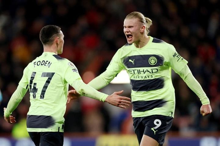 Haaland nổ súng trở lại, Man.City vùi dập Bournemouth