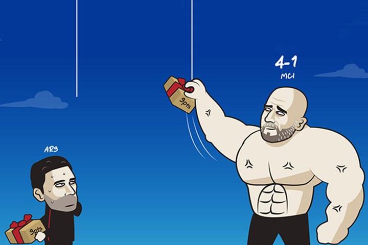 Ảnh chế: Man City áp sát ngôi đầu, Arsenal bắt đầu run rẩy