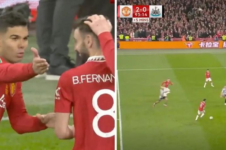 MU ăn mừng League Cup, Casemiro không quên mắng Bruno Fernandes