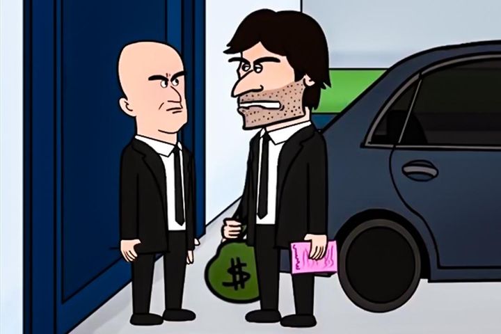 Biếm họa Conte rời Tottenham với bộn tiền