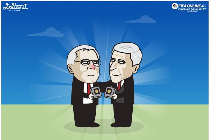 Biếm họa 24h: Sir Alex Ferguson gặp 'Giáo sư' Wenger ở Đại sảnh danh vọng
