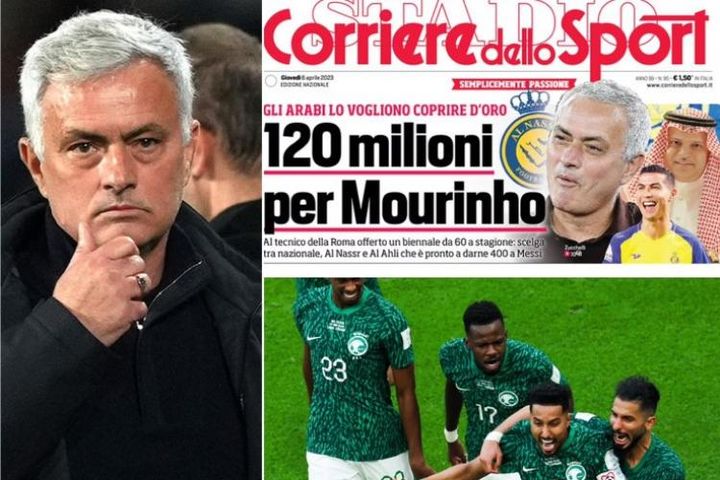 HLV Mourinho nối gót Ronaldo được mời tới Saudi Arabia, lương cao nhất lịch sử