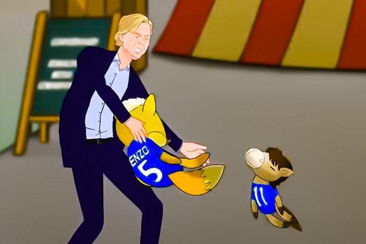 Biếm họa ông chủ Chelsea nổi điên sau trận thua Real