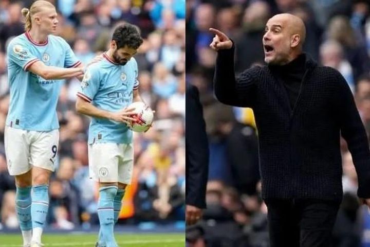 Guardiola tức giận Haaland cãi lệnh đá 11m cho Man City
