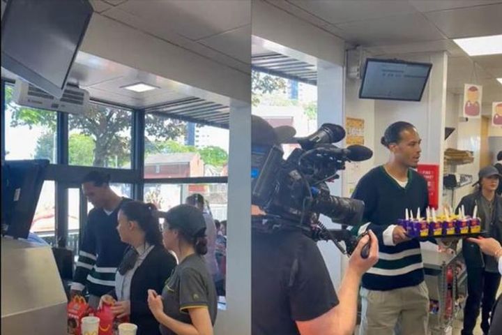 Liverpool hụt top 4, Van Dijk đi bán đồ ăn ở McDonald