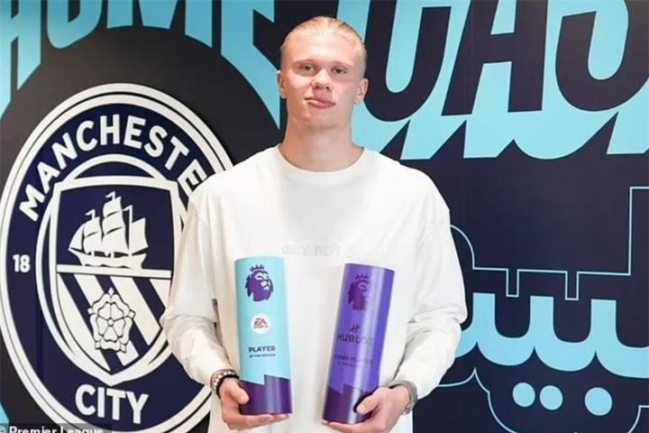 Erling Haaland nhận giải thưởng cao quý tại Premier League