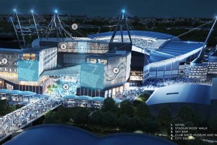 Man.City chi 300 triệu bảng mở rộng sức chứa sân Etihad