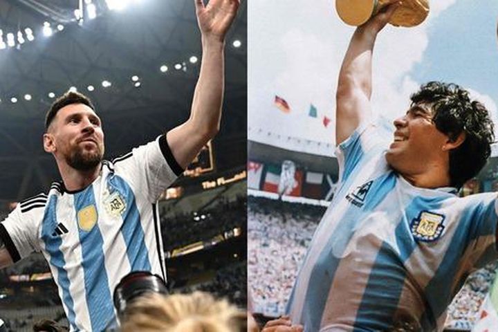 Lionel Messi mặc trang phục đặc biệt để tri ân huyền thoại Diego Maradona