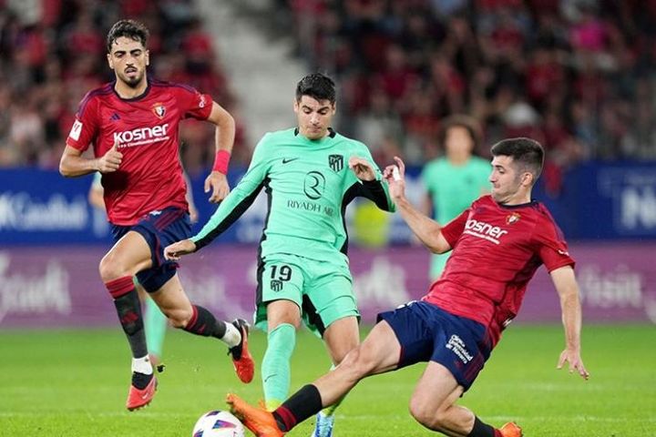 Video bóng đá Osasuna - Atletico Madrid: Điên rồ 3 thẻ đỏ, 2 đòn trừng phạt (La Liga)